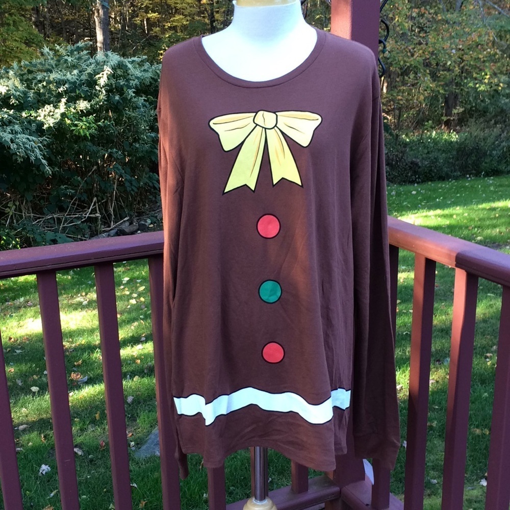 New! The Rail XL brown ginger bread L/S tee.